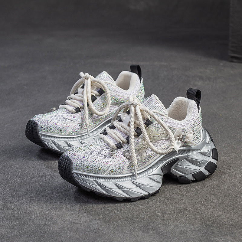 Women's Thick Bottom Height Increasing Air Cushion Mesh All-match Sneaker