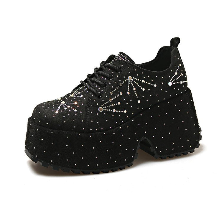 Height Increasing Insole Women's Shoes Platform Super-high Heels Deep Mouth Fashion