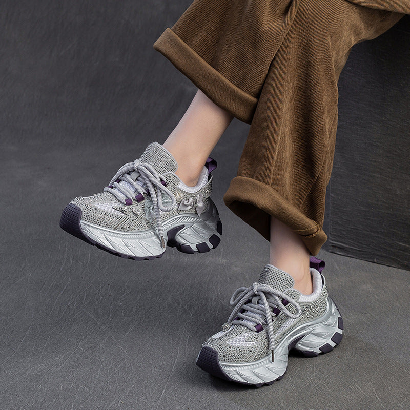 Women's Thick Bottom Height Increasing Air Cushion Mesh All-match Sneaker