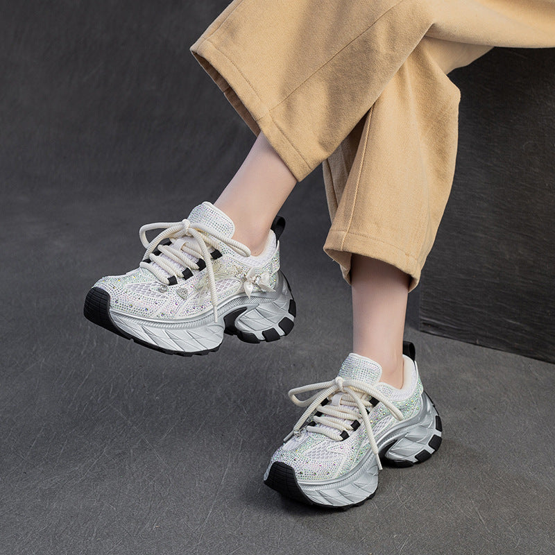 Women's Thick Bottom Height Increasing Air Cushion Mesh All-match Sneaker