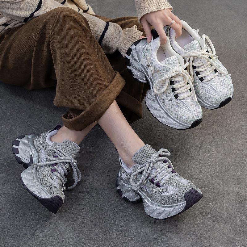 Women's Thick Bottom Height Increasing Air Cushion Mesh All-match Sneaker