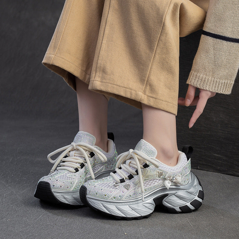 Women's Thick Bottom Height Increasing Air Cushion Mesh All-match Sneaker