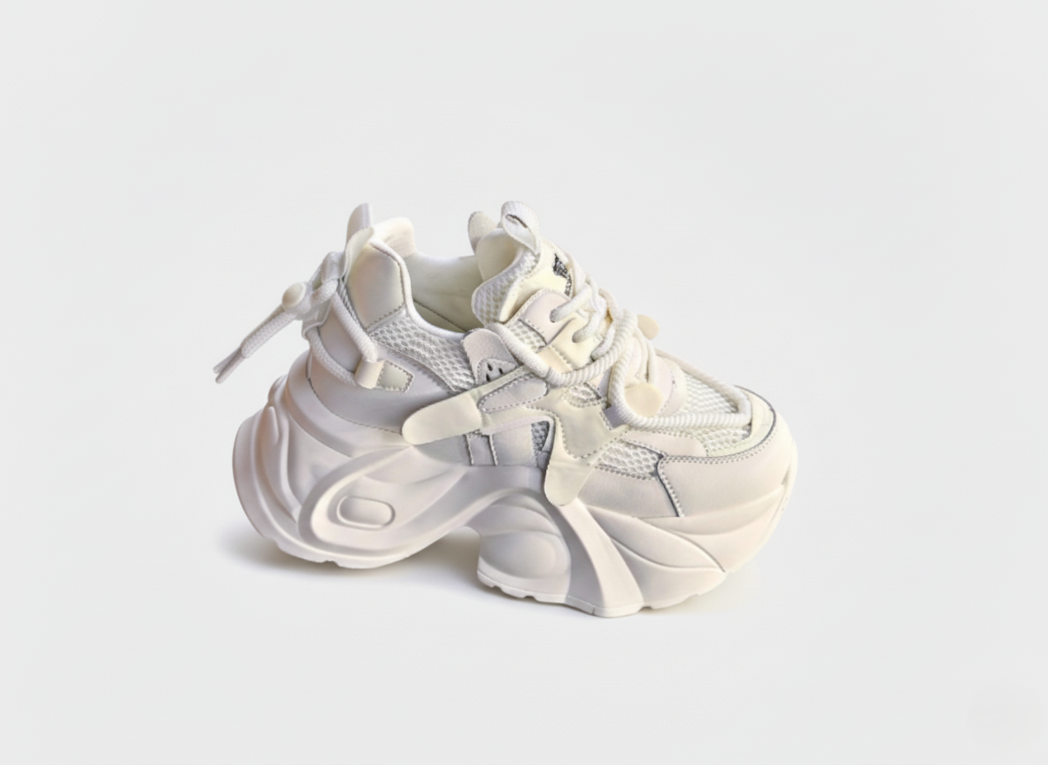 Milky Cloud Women’s Elevated Platform Sneakers