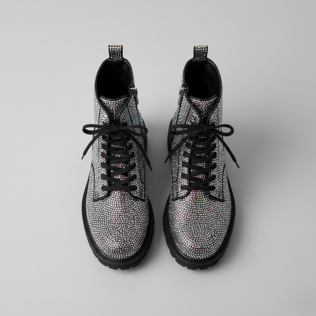 Aura-Stride Combat Boots | Sparkle Edition