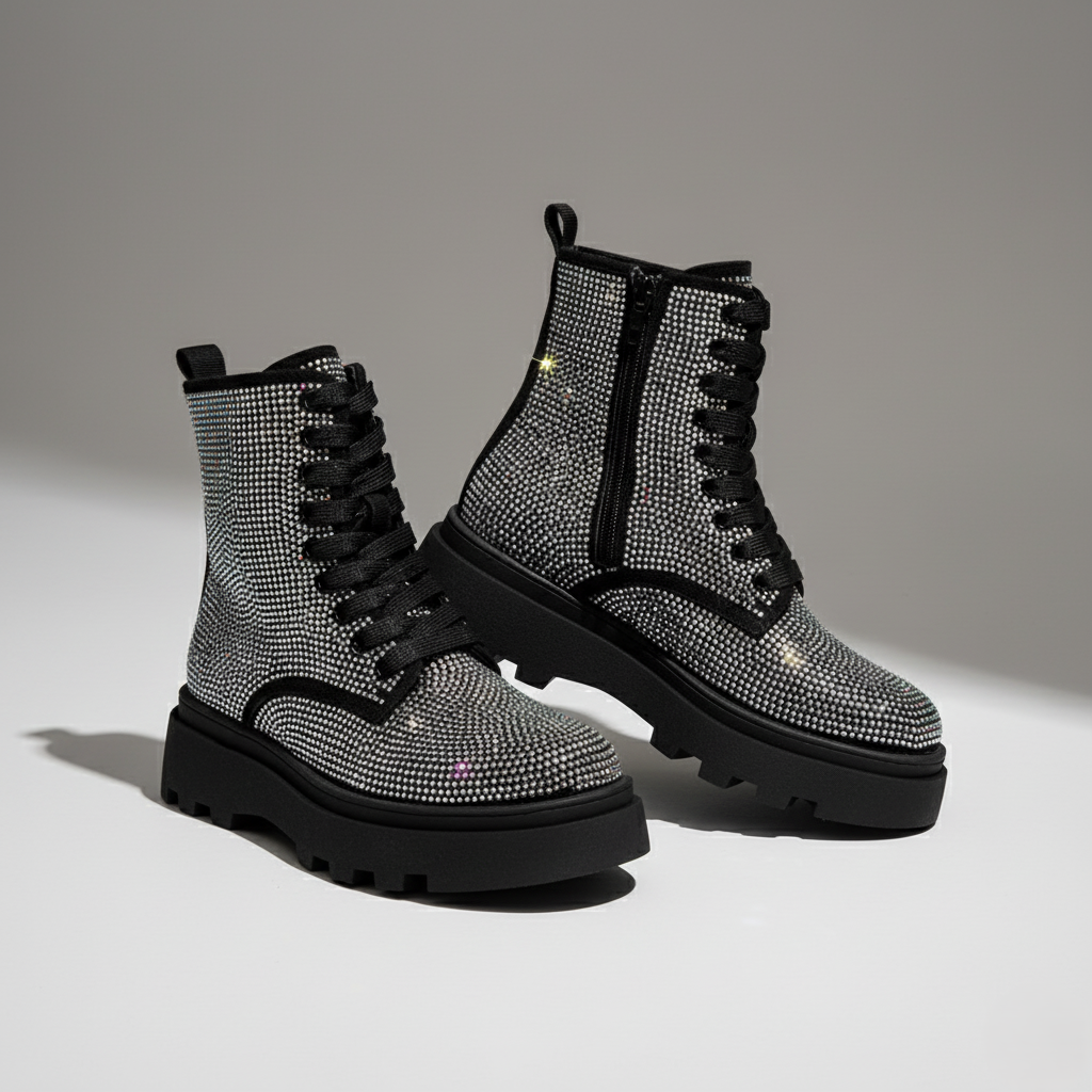 Aura-Stride Combat Boots | Sparkle Edition